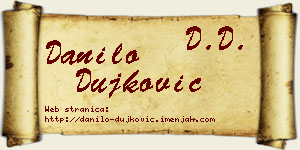 Danilo Dujković vizit kartica